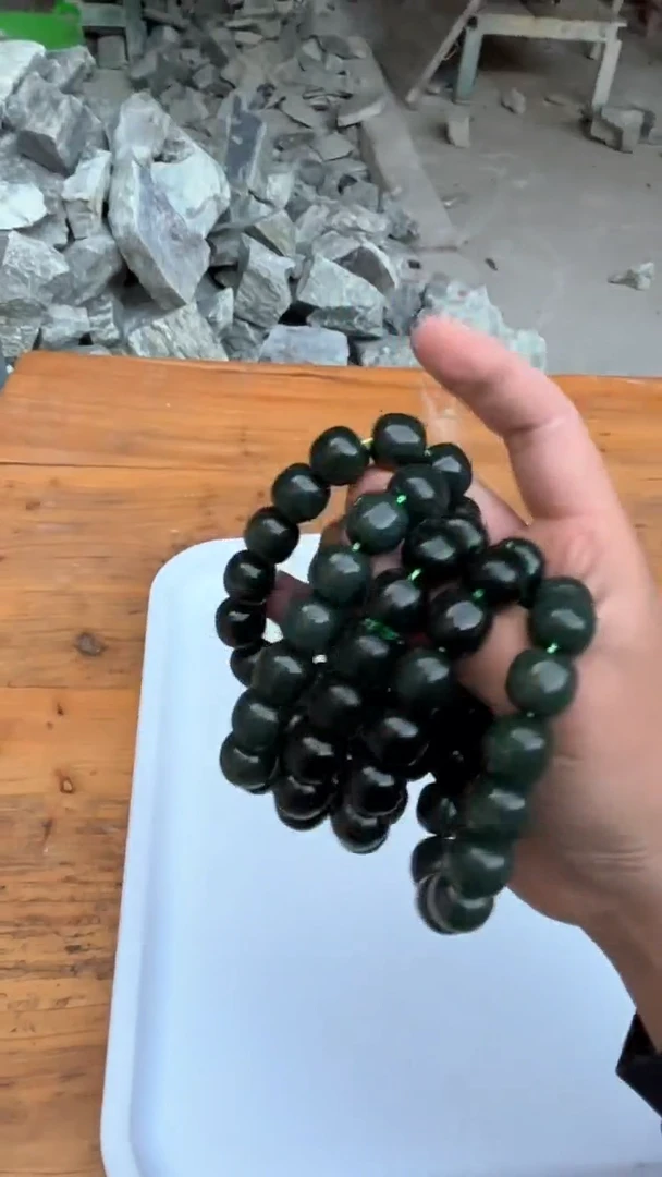 【闪购商品】和田玉手串未镶嵌纯天然新疆和田玉且末料老型珠卡16