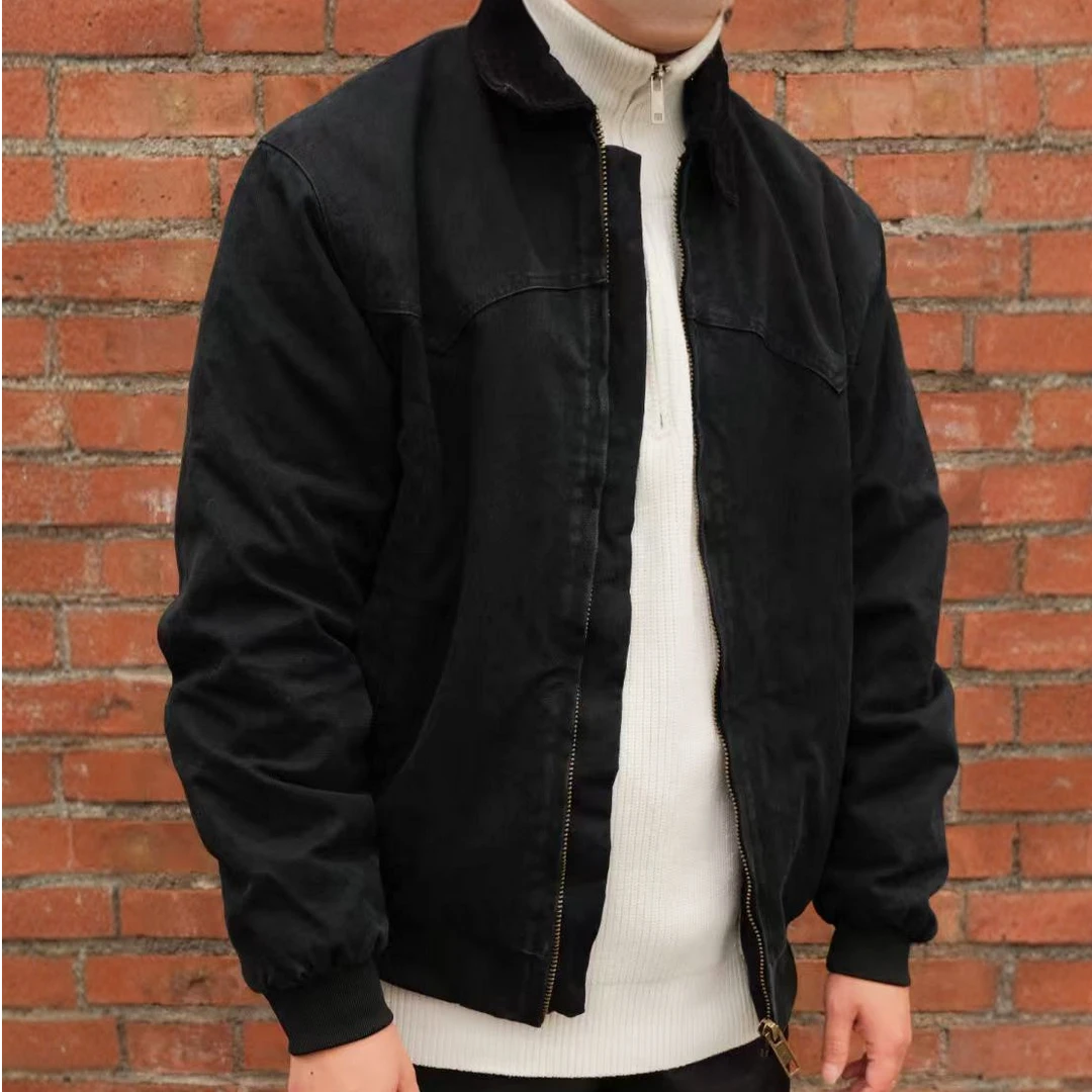 美式潮牌Cleanfit工装外套高街vibe水洗做旧夹棉加厚夹克冬季棉服