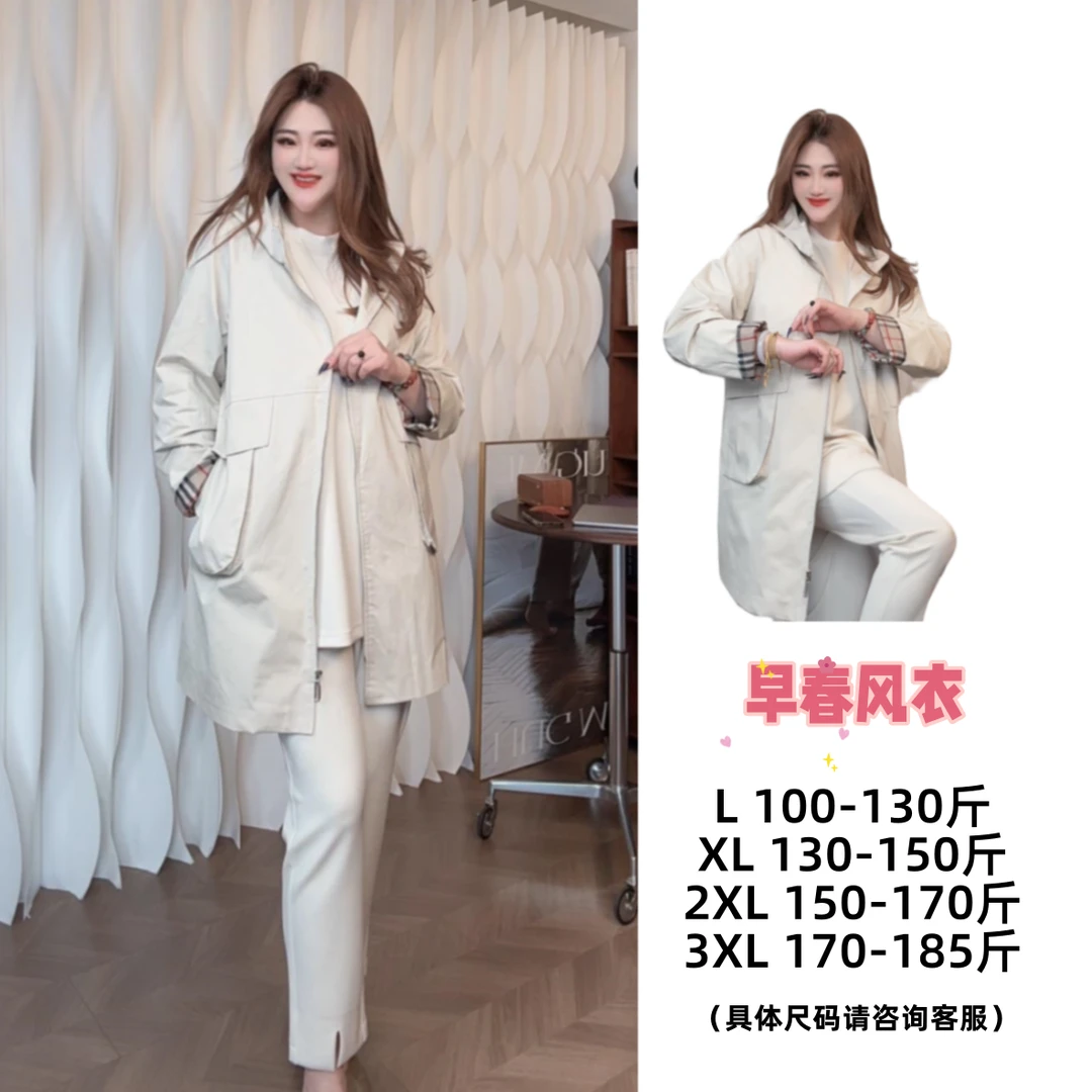 【YANLI】城市工装休闲棉布双层连帽风衣