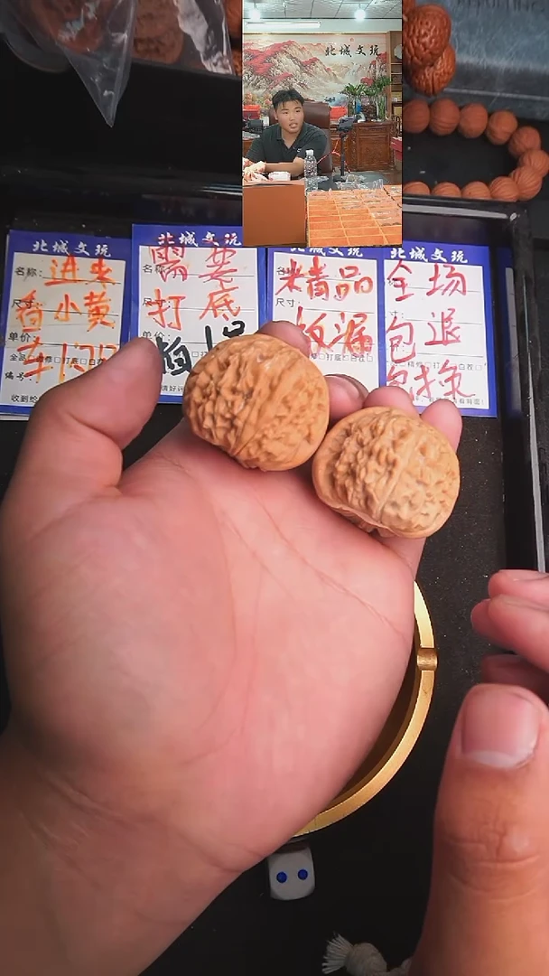 文玩核桃把件73号40白狮子-（批量）