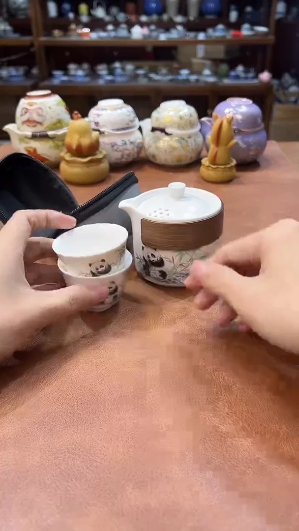 真的很便宜会开片的旅行茶具