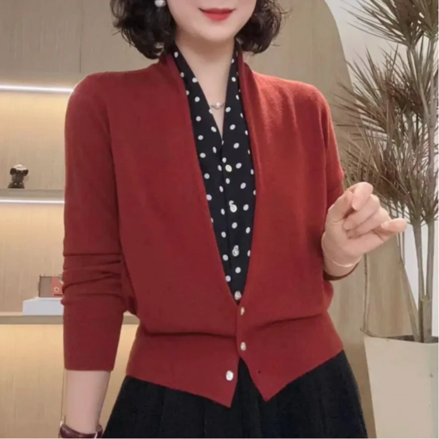 洋气假两件长袖女衬衫 2025秋季新款时尚花色拼接复古高级感上衣