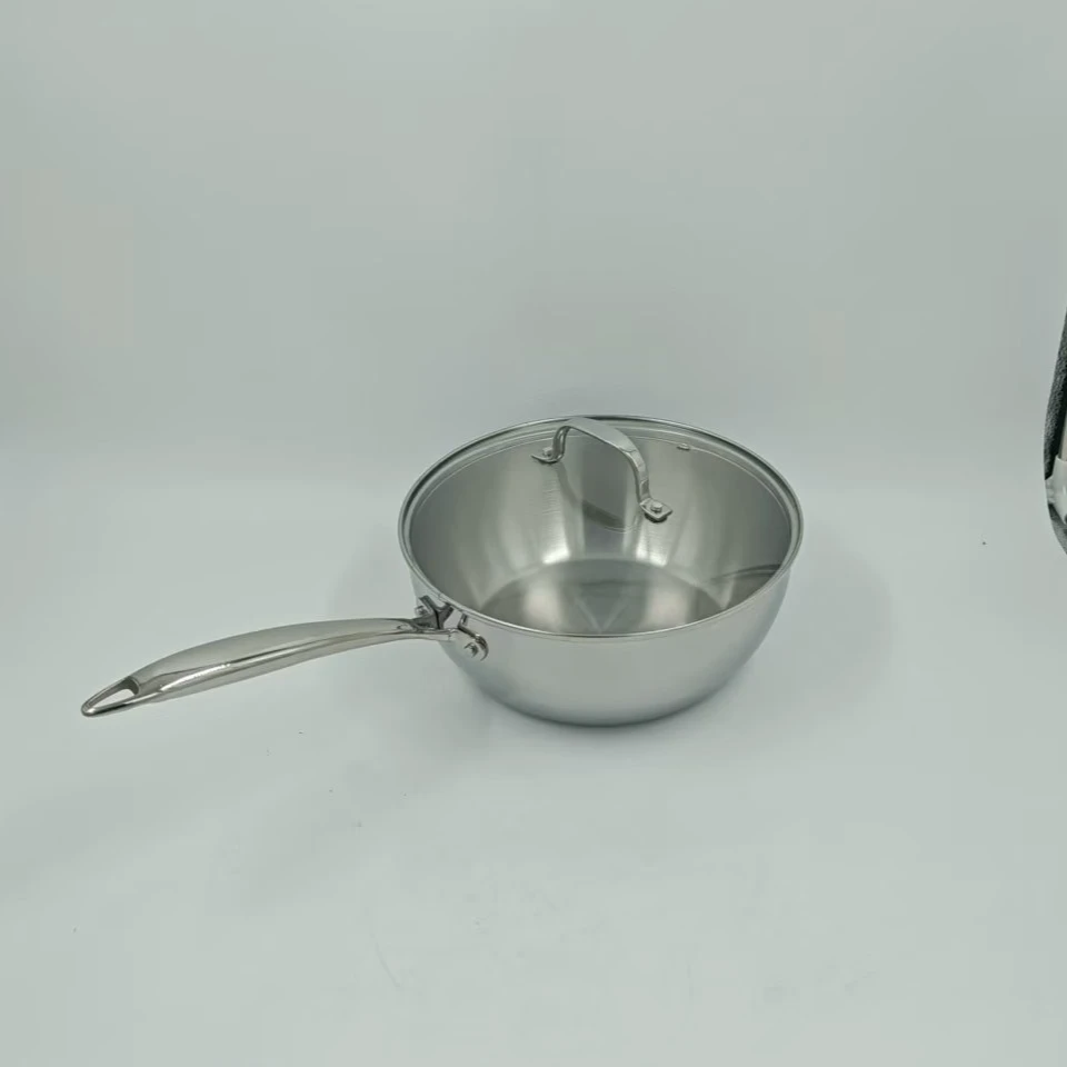 304不锈钢小炒锅煎炒锅 24*9公分