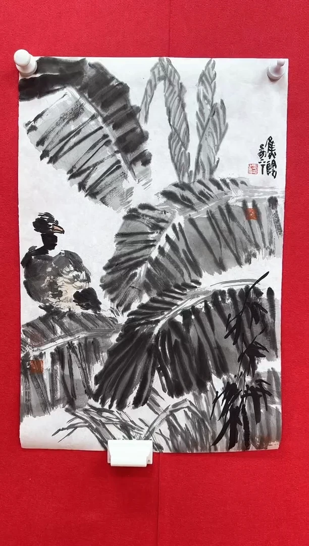 国画y天津人美-晏平2.7平尺花鸟作品