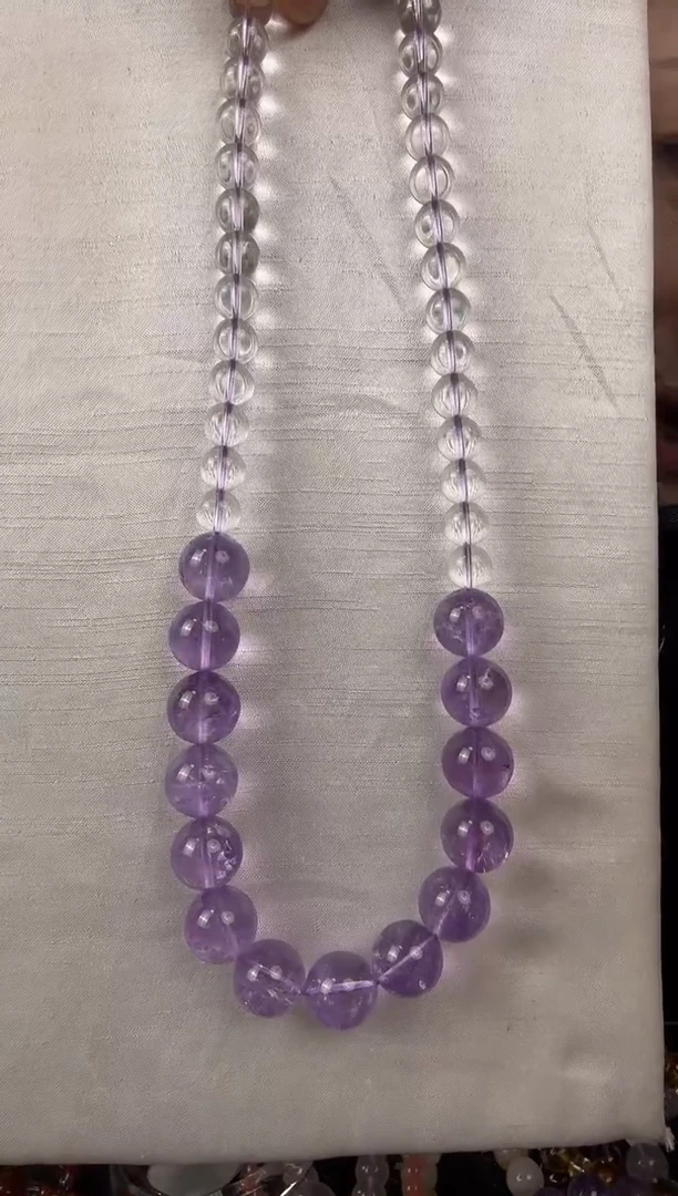 颈饰银S925镶嵌水晶天然项链