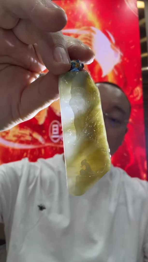 未镶嵌挂件翡翠A货翡翠孤品国雕谢林工