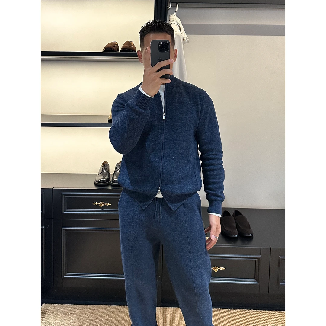 DAN LANG 409# B .C100%棉花纱针织套装男士时尚休闲套装