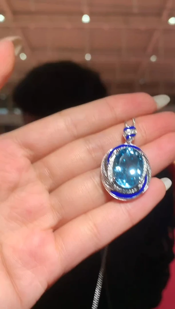 吊坠(赠链)银S925镶嵌托帕石【宝石世家严选】