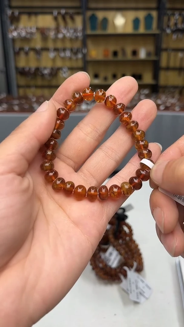 裸石琥珀未镶嵌抚顺琥珀8+橘蜜多样性发其一