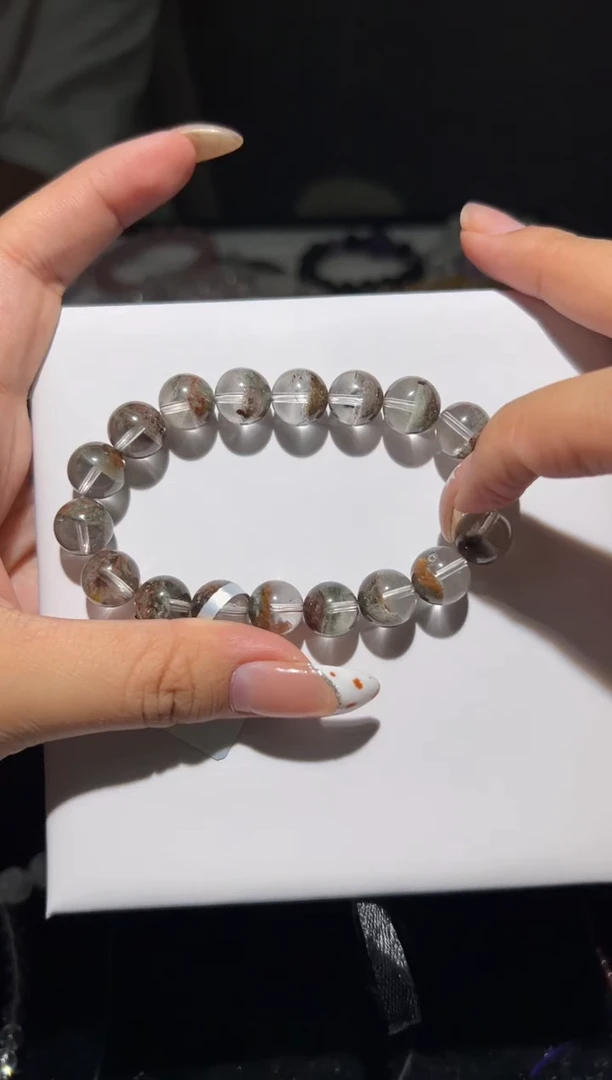 水晶手链未镶嵌赞比亚11mm莫奈花园手串