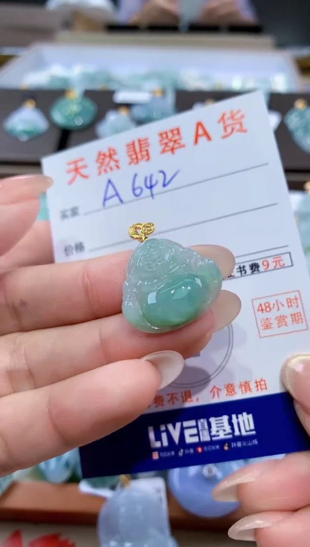 颈饰未镶嵌翡翠天然缅甸翡翠A货挂件