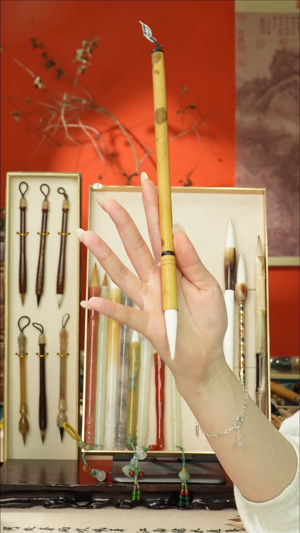 36号闪孤品高货毛笔链接 清水试笔 蘸墨不退