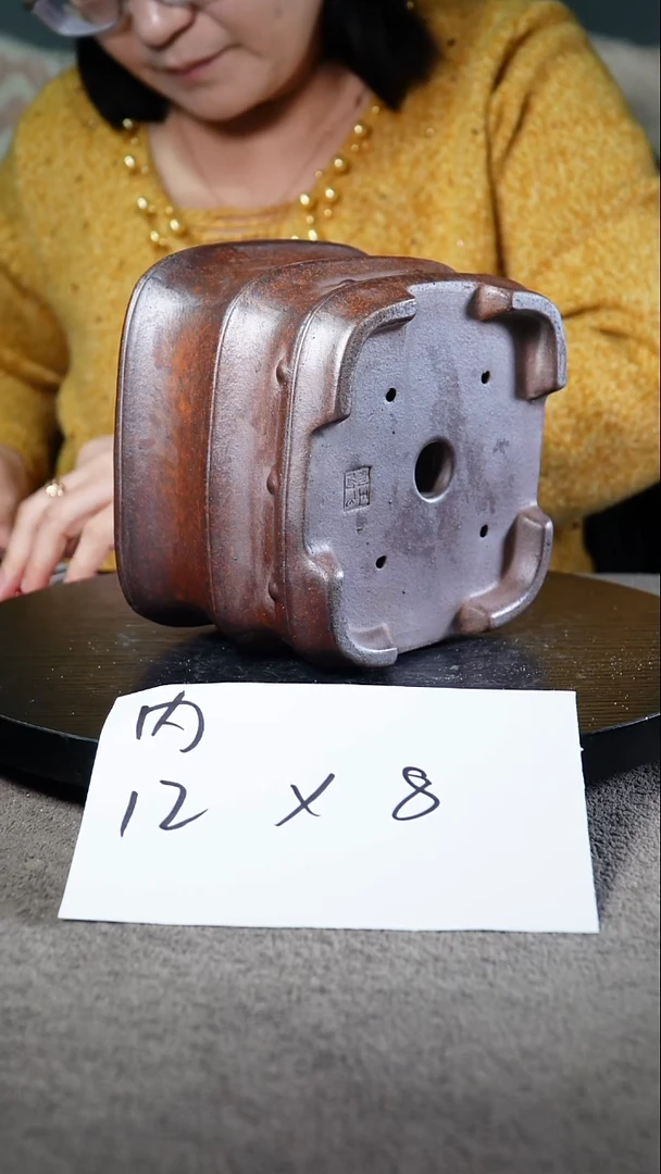 宜兴紫砂花盆小盆