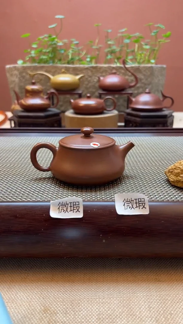 茶壶紫砂A689 微微暇纯手工 朱泥