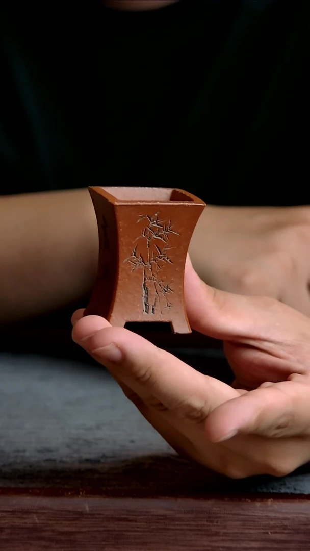 紫砂花盆3*4.5内径紫砂花盆
