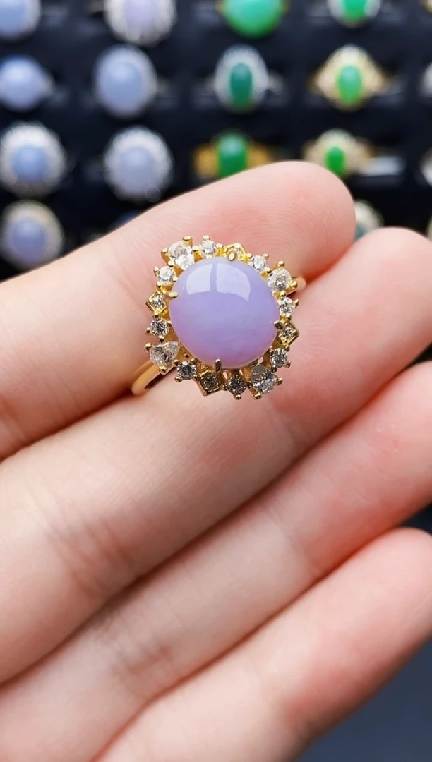 银S925镶嵌戒指翡翠1199