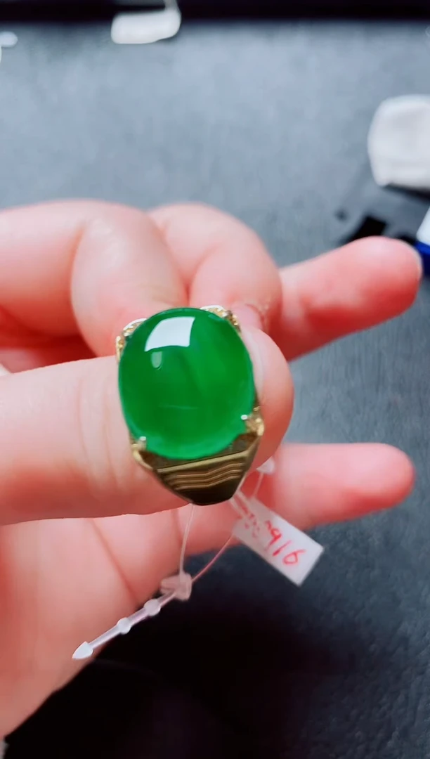 银S925镶嵌戒指翡翠1111