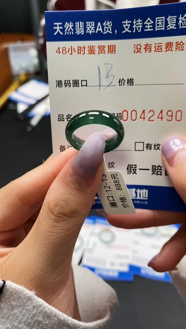 未镶嵌戒指翡翠天然A货翡翠2490