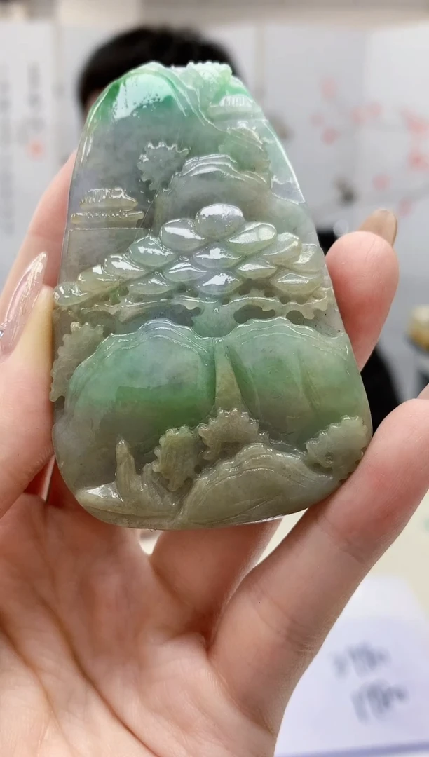 【闪购商品】定制翡翠未镶嵌5153jw-毛货挂件89