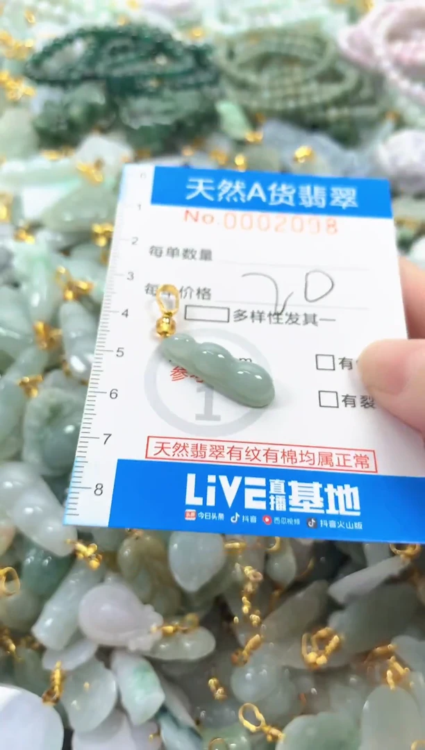 颈饰未镶嵌翡翠净货挂件-2038