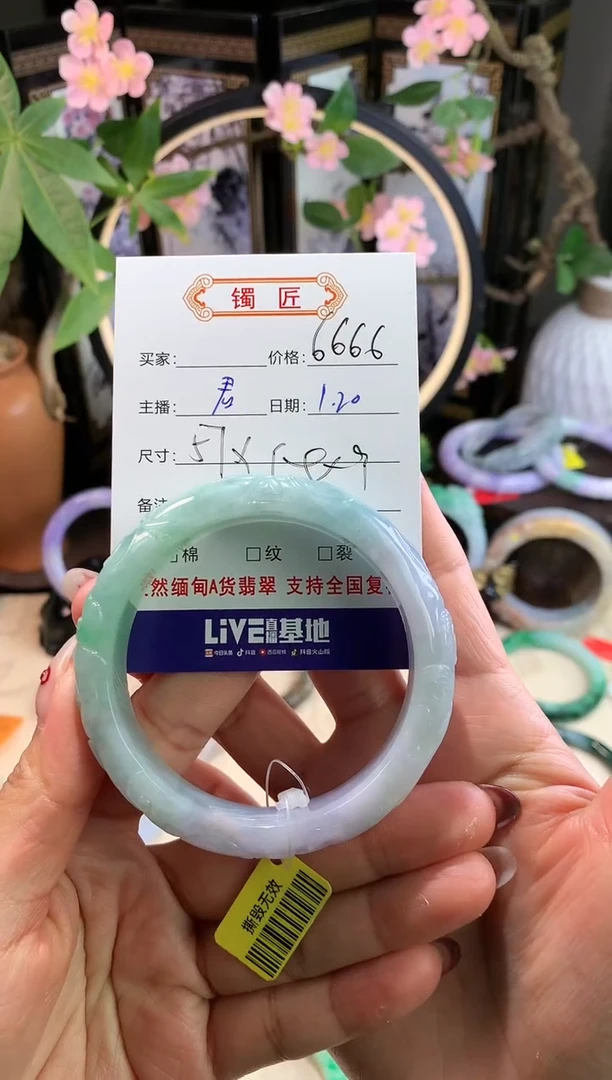 【闪购商品】翡翠手镯未镶嵌1 翡翠手镯 57