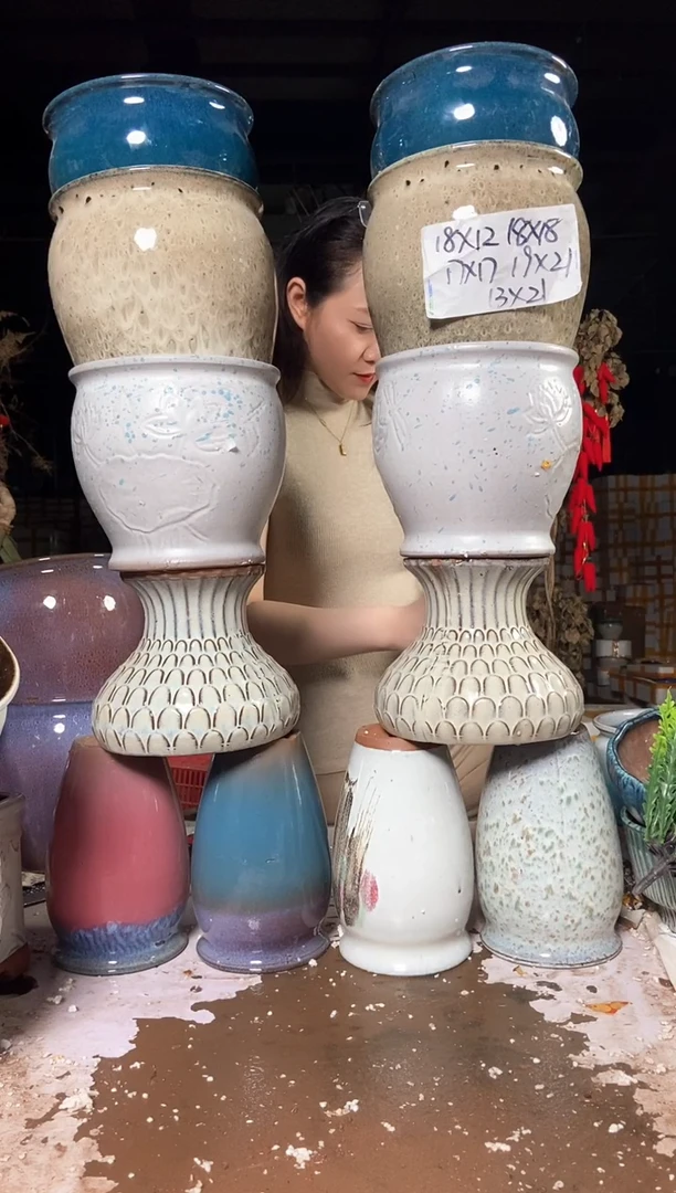 宜兴紫砂粗陶花盆