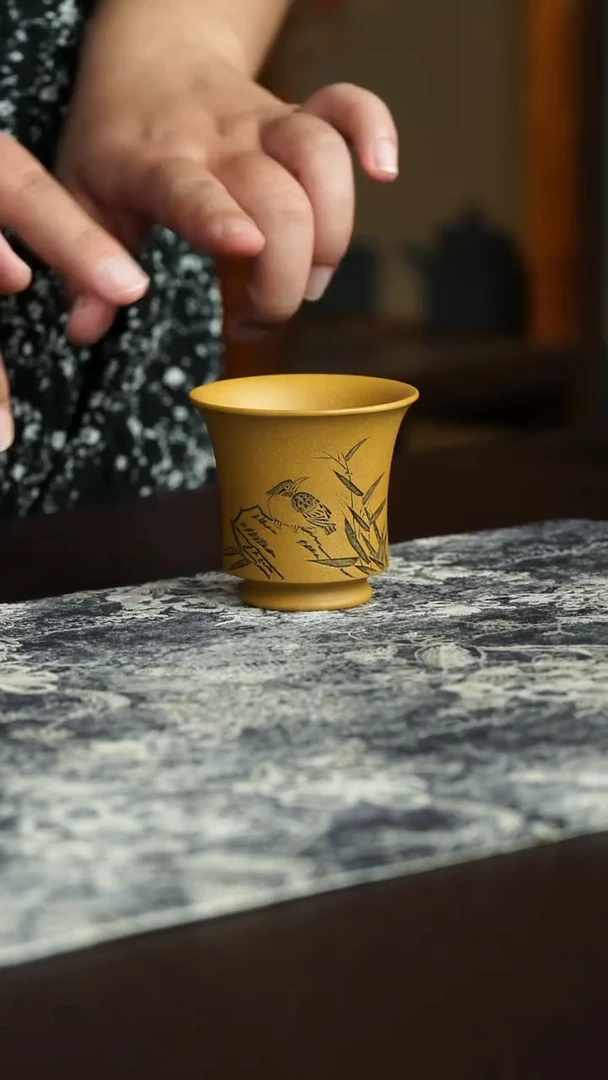 茶杯紫砂10号宜兴紫砂原矿作品