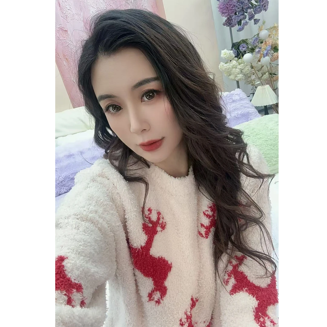 秋冬小鹿加厚保暖睡衣