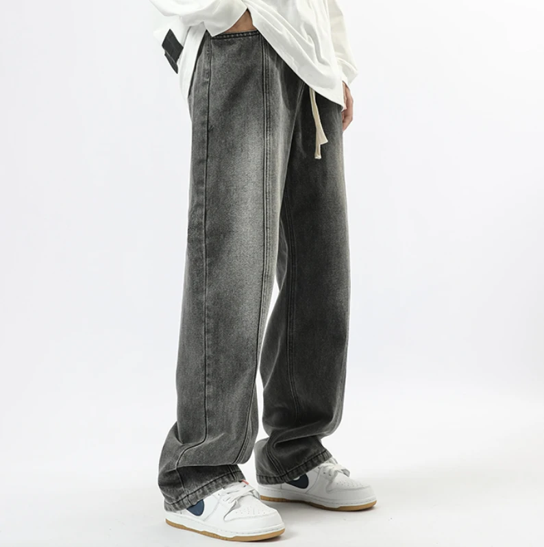 春秋男牛仔裤显瘦大码宽松胖子男生户外时尚高街百搭潮流裤潮流03