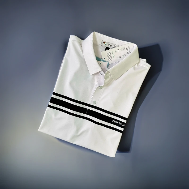 2025夏季新款高级感翻领男士短袖体恤