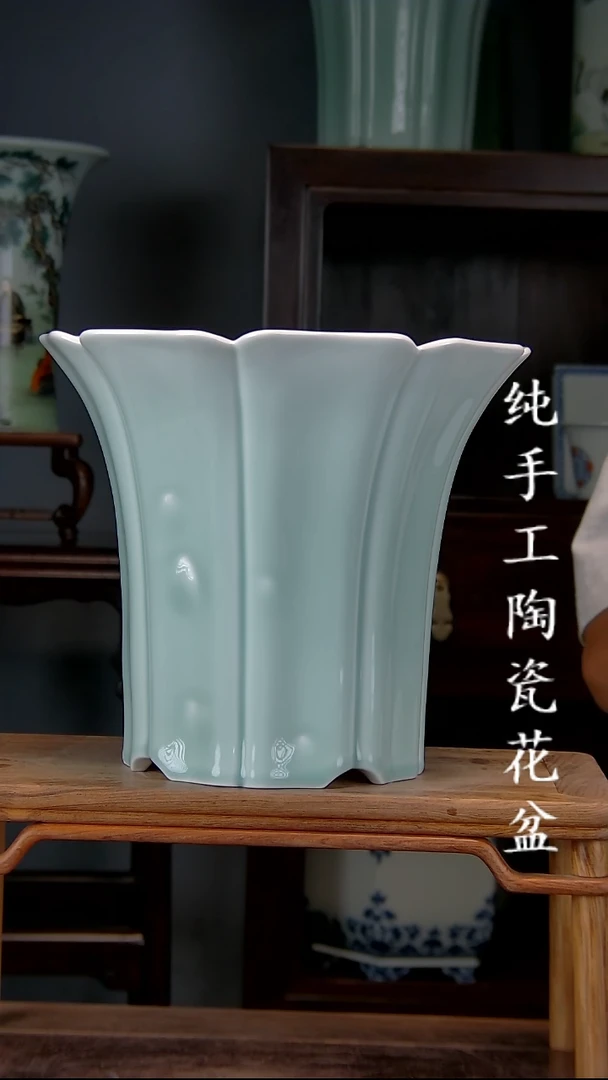 景德镇手工陶瓷花盆