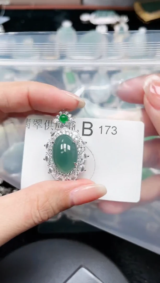 【闪购商品】翡翠颈饰未镶嵌赠皮绳173