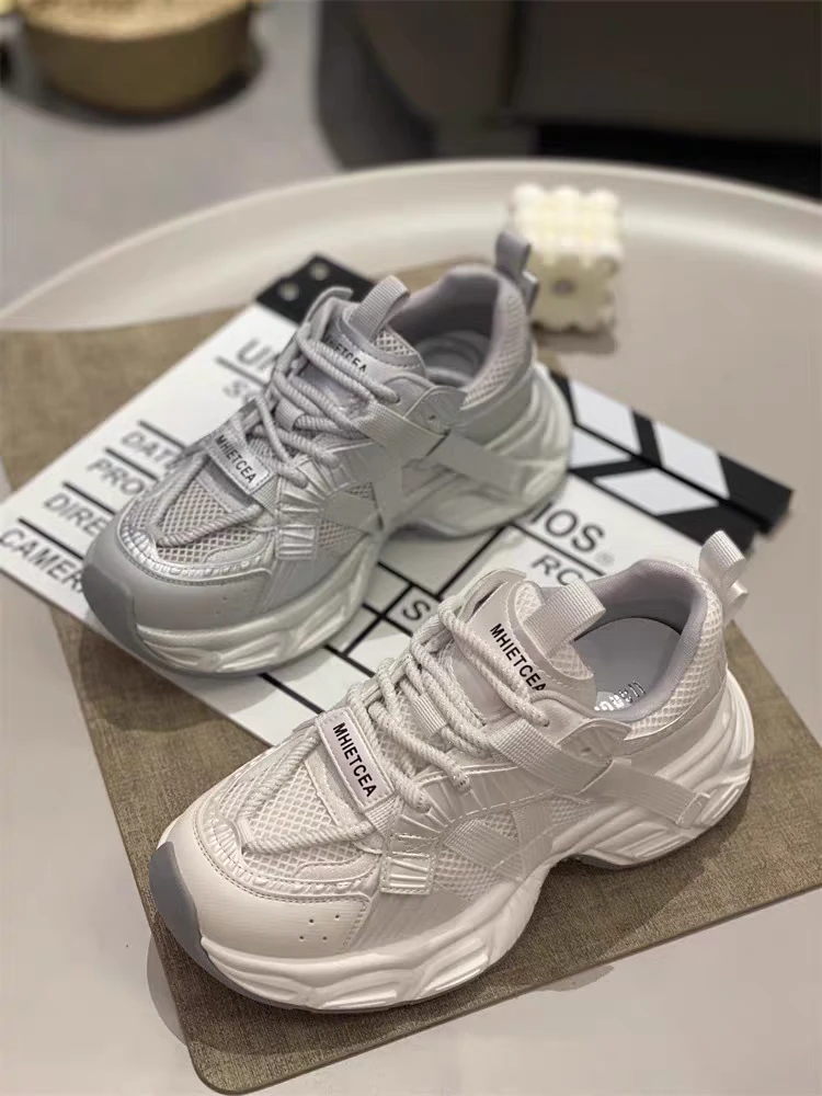 复古厚底老爹鞋女款春秋新款小个子增高显脚小百搭运动休闲鞋