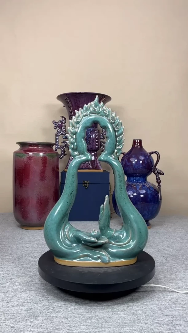 摆件陶神垕钧瓷收藏工艺品