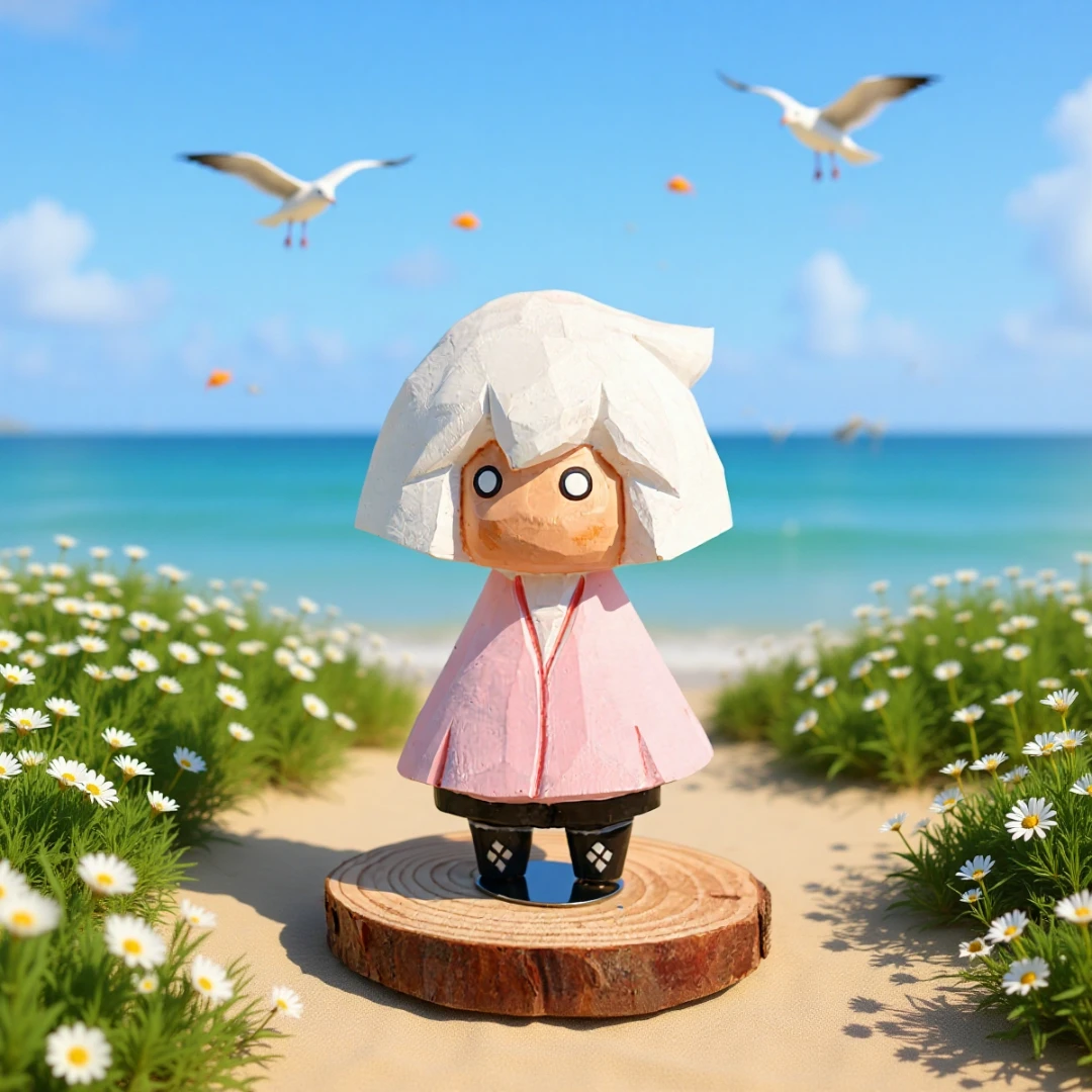 光遇周边手工木雕光遇手办菇菇可爱光崽手游治愈系光遇立牌摆设