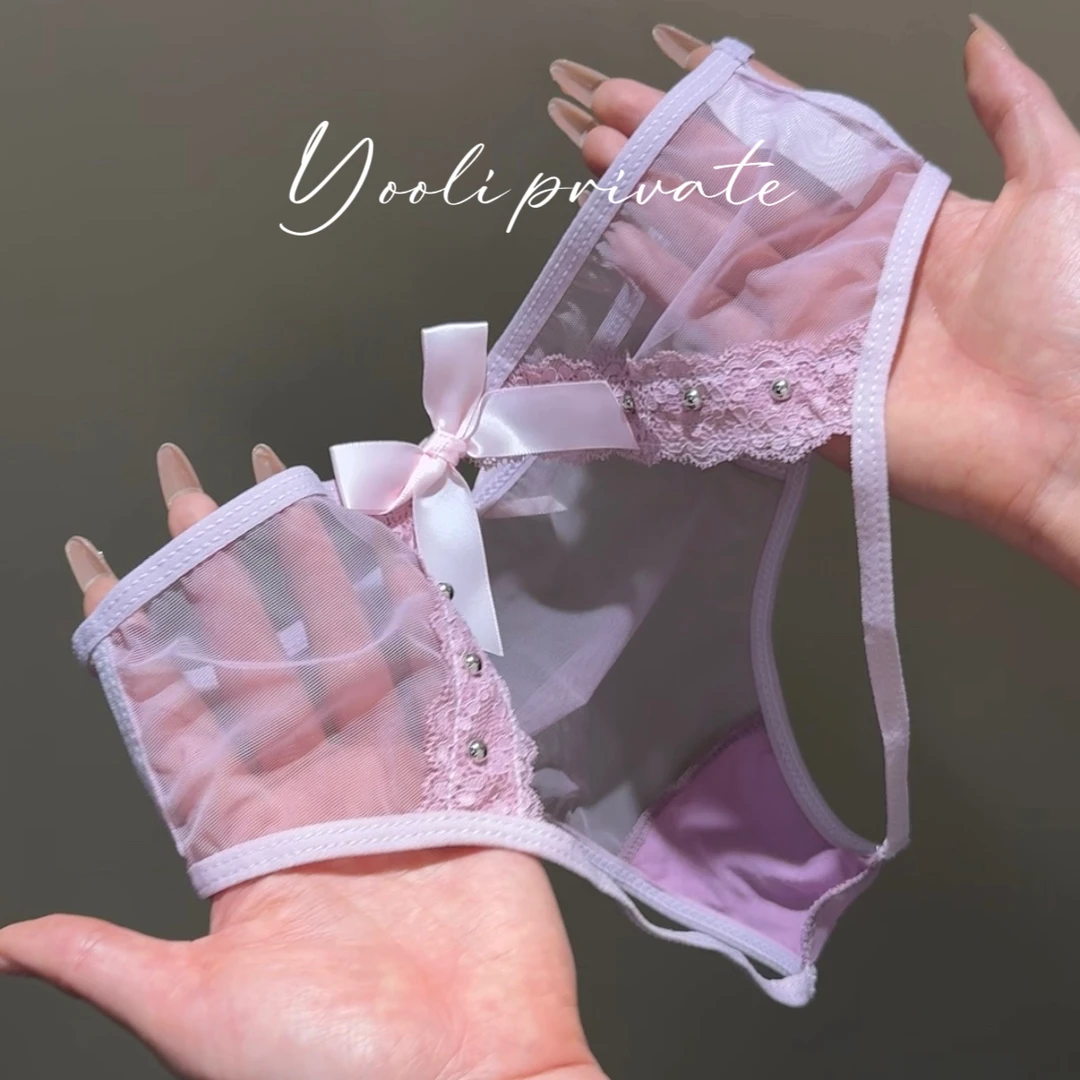 “芭比甜心“蕾丝蝴蝶结法式内裤