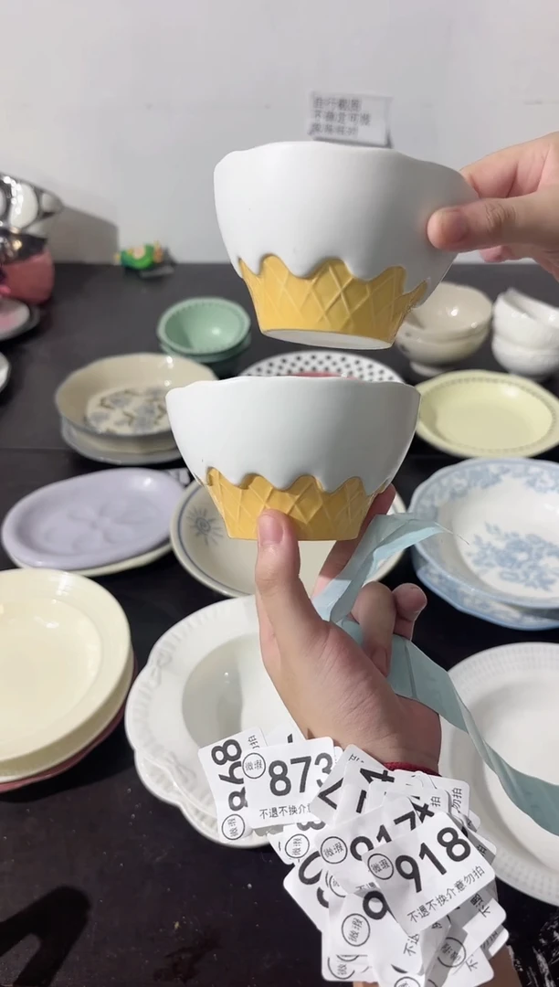 陶直播微瑕白巧碗*2