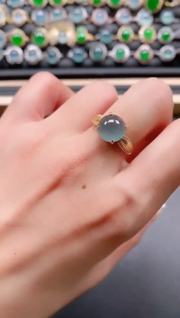 银S925镶嵌戒指翡翠11111