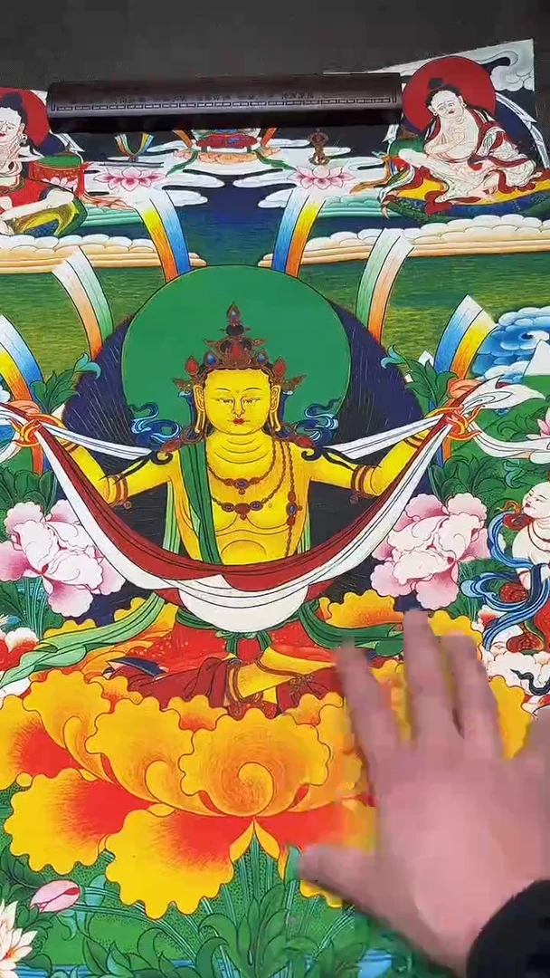 卷轴画【主播精品】高端卷轴画——唐卡039宝生佛
