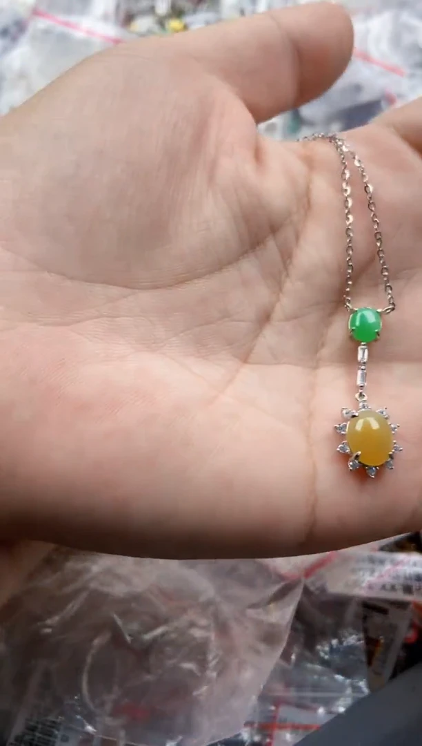 翡翠戒指银S925镶嵌6666----2