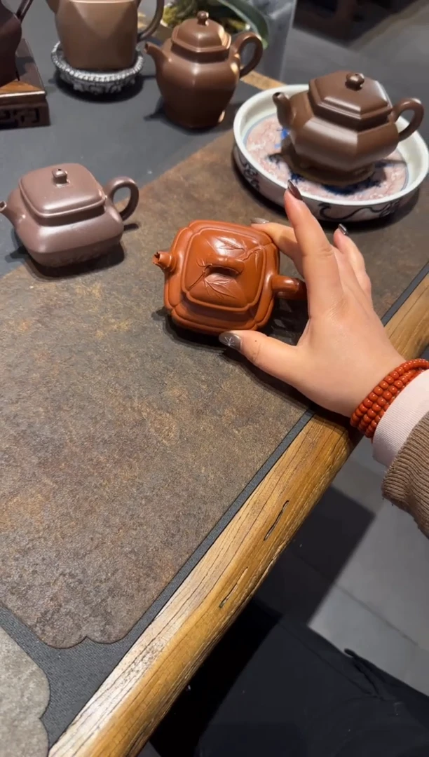 【闪购商品】紫砂茶壶双线竹鼓