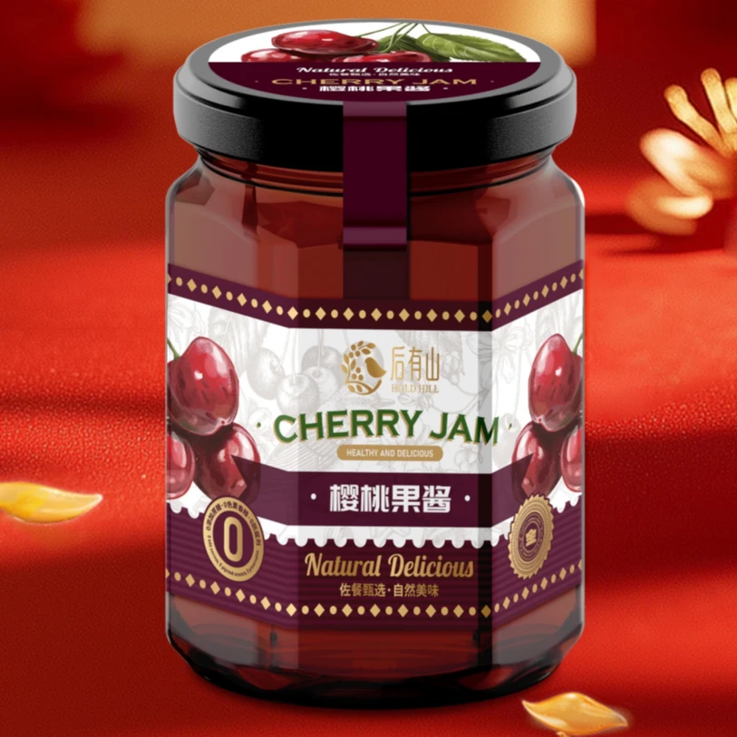 【新品】纯熬樱桃果酱90%果肉无添加果胶色素蔗糖婴幼儿辅食早餐