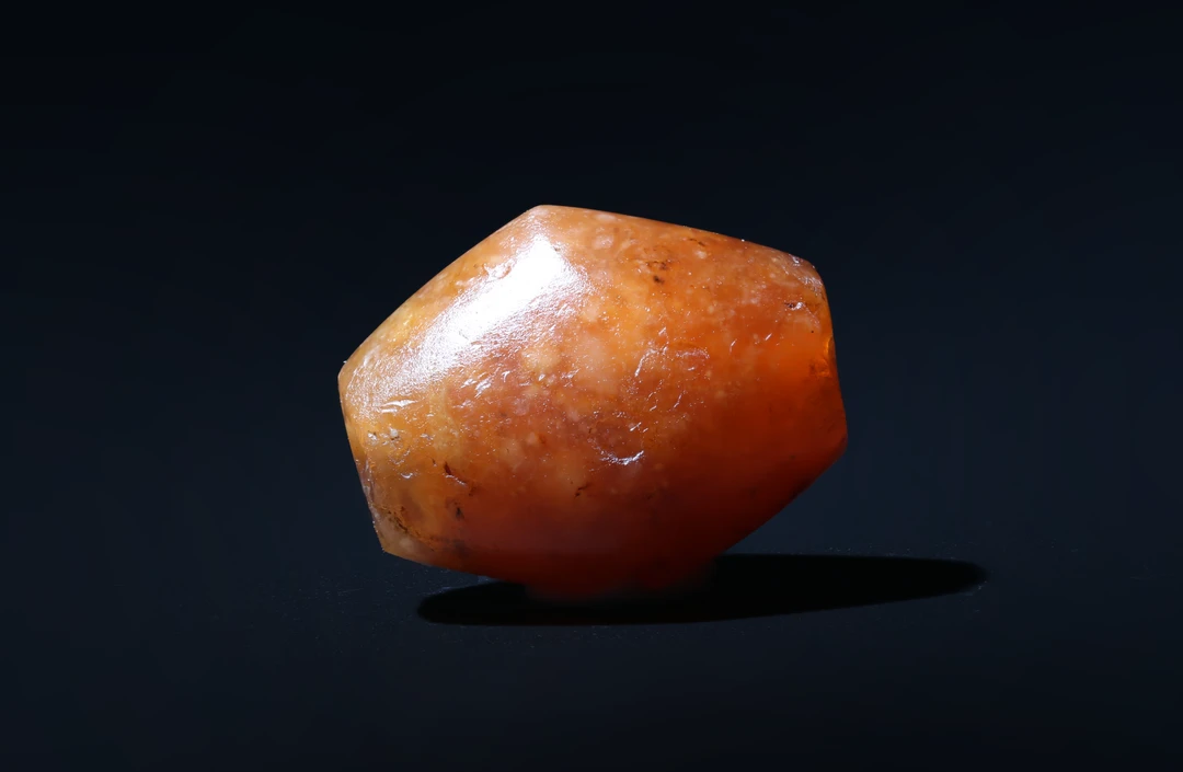 千年玛瑙橄榄珠 单颗对孔17.4m直径14.4m