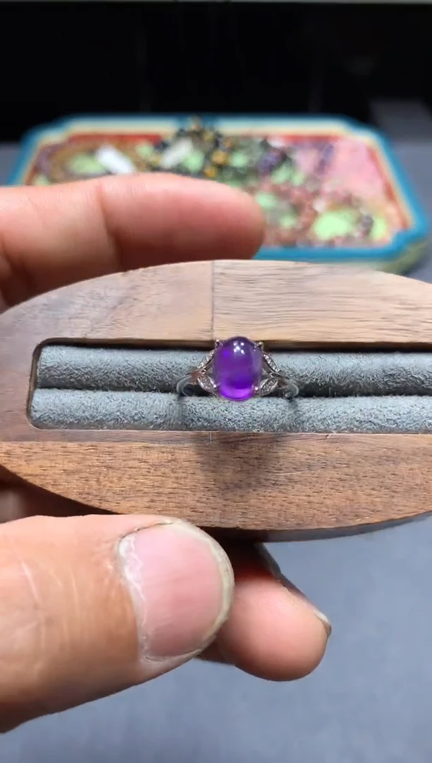 水晶戒指银S925镶嵌W19（随机性发货只发一单）