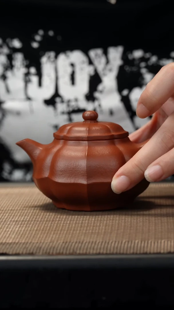 茶壶紫砂生砂朱泥合菱/*仙子150CC微瑕