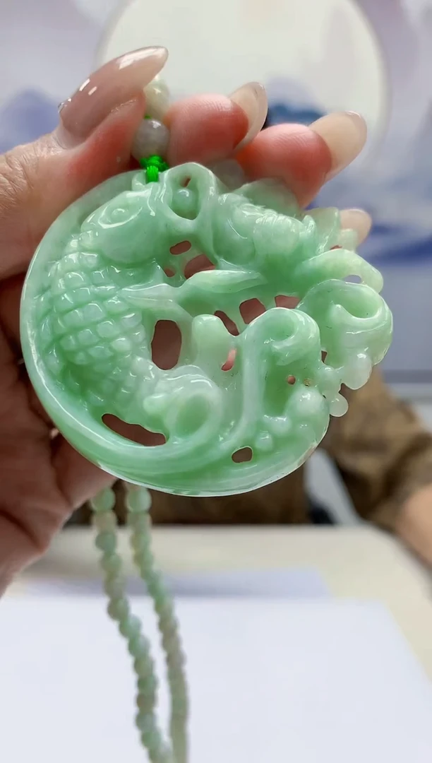 定制翡翠未镶嵌5124MM-毛货挂件63