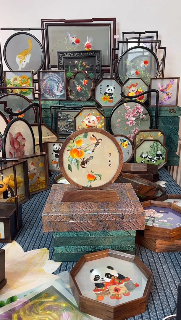 刺绣刺绣双面绣摆件