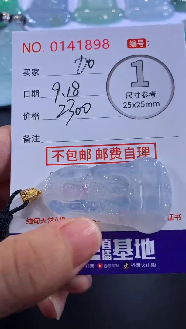 颈饰18K金镶嵌翡翠加*鸭！
