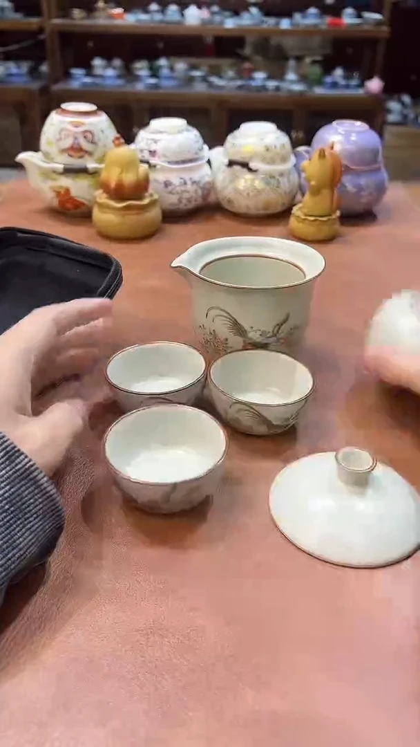 真的很便宜会开片的旅行茶具