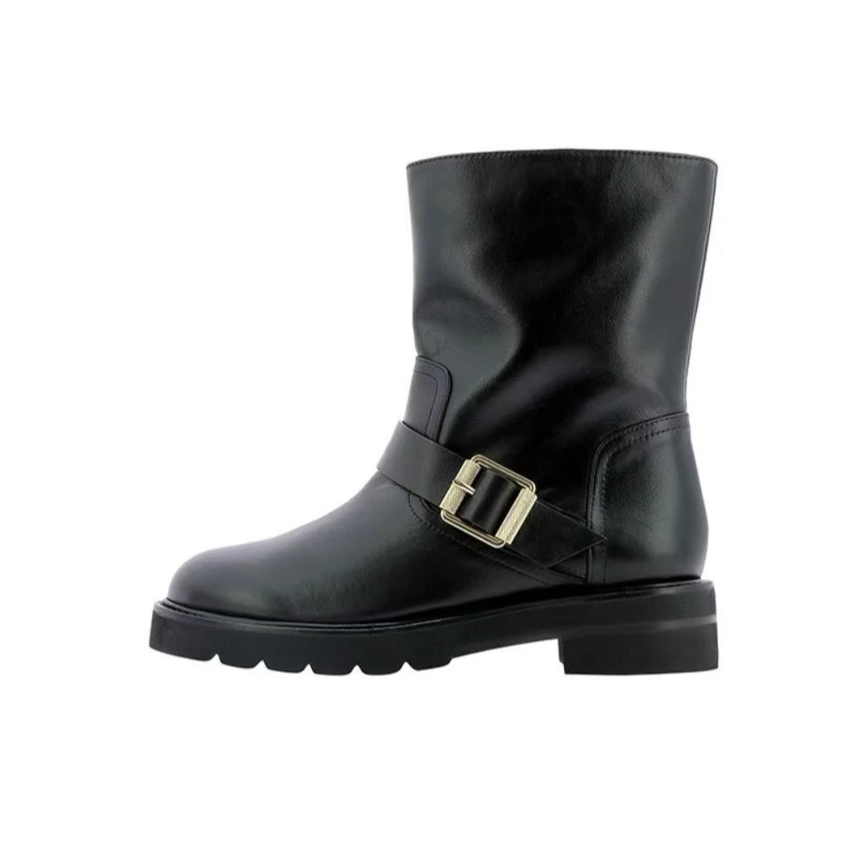 2024秋冬新款百搭复古时尚女士真皮短靴